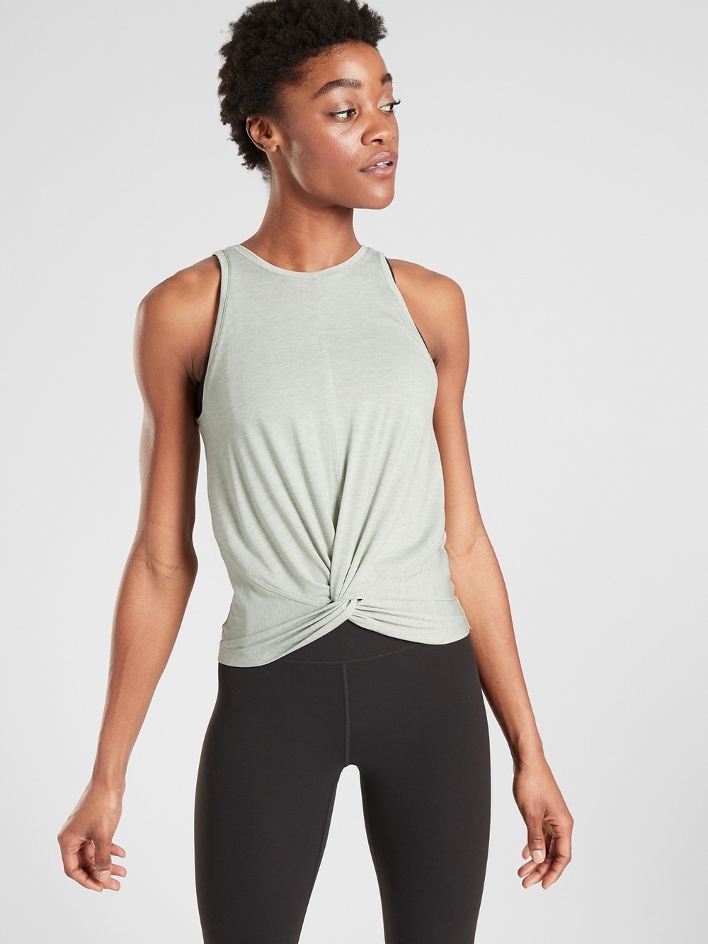 Athleta Essence Twist Tank in Opal Green